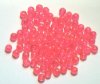 100 6mm Acrylic Transparent Hot Pink